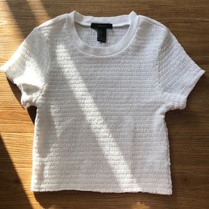 White Basic Cropped Tee